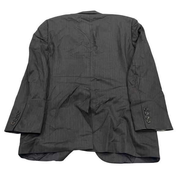 13-19 BROOKS BROTHERS Men's Fitzgerald 1818 Wool Suit Striped Black Size 42R/W36 - Picture 3 of 16